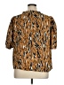 Michelle McDowell Animal Print Gold Short Sleeve Blouse Size XL - photo 2