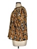 Michelle McDowell Animal Print Gold Short Sleeve Blouse Size XL - photo 5