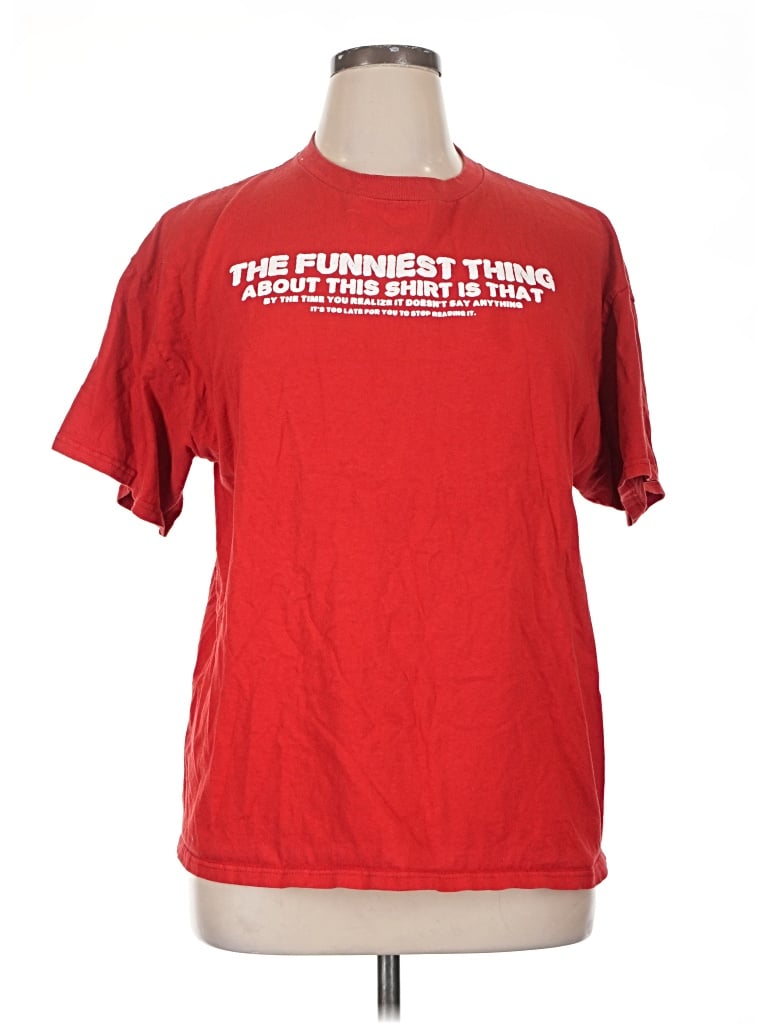 Pre-owned Delta Pro Weight Short Sleeve Top Red Crew Neck Tops