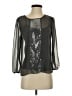 Talbots Black Silver 3/4 Sleeve Blouse Size 4 Petite - photo 1