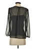 Talbots Black Silver 3/4 Sleeve Blouse Size 4 Petite - photo 2