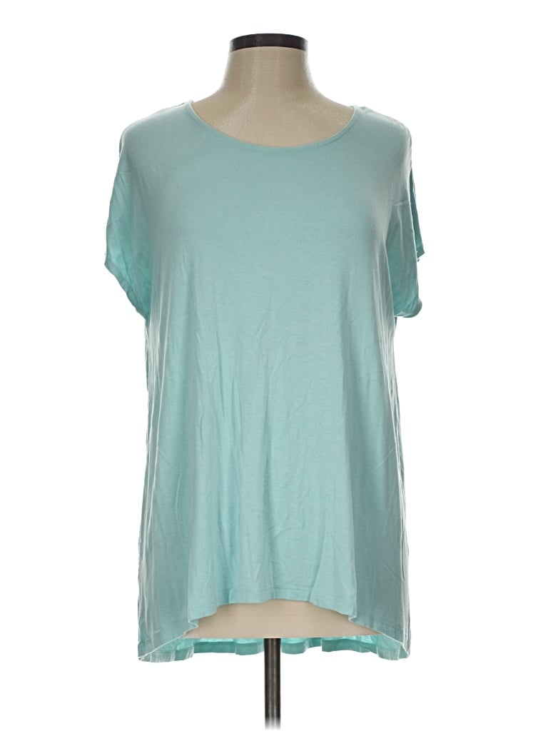 Pre-owned Coldwater Creek Short Sleeve T-shirt In Teal