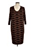 Masai Graphic Brown Casual Dress Size M - photo 1
