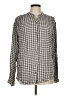 Cloth & Stone Checkered-gingham Gray Long Sleeve Button-Down Shirt Size M - photo 1