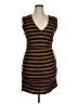 Ramy Brook 100% Polyester Stripes Brown Casual Dress Size XL - photo 1