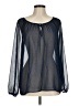 Seven7 100% Polyester Blue Long Sleeve Blouse Size M - photo 1