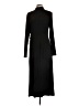 Vince. Solid Black Casual Dress Size L - photo 2