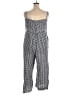 J.Crew 100% Linen Checkered-gingham Gray Jumpsuit Size 18 - photo 2
