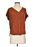 Orvis 100% Rayon Brown Short Sleeve Blouse Size XS - photo 1