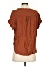 Orvis 100% Rayon Brown Short Sleeve Blouse Size XS - photo 2