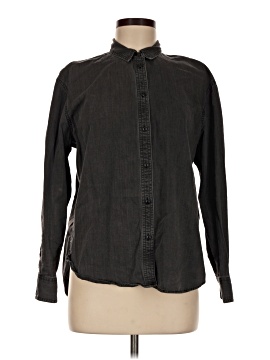 Madewell Denim Oversized Ex-Boyfriend Shirt in Lunar Wash (view 1)