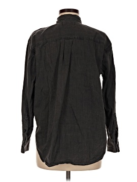 Madewell Denim Oversized Ex-Boyfriend Shirt in Lunar Wash (view 2)