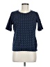 L.L.Bean 100% Cotton Polka Dots Blue Short Sleeve Top Size M - photo 1