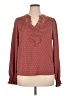 Shein 100% Polyester Polka Dots Burgundy Long Sleeve Blouse Size XL - photo 1