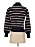 Madewell Stripes Blue Black Wool Pullover Sweater Size S - photo 2