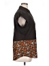 MICHAEL Michael Kors 100% Polyester Animal Print Brown Short Sleeve Blouse Size XL - photo 4