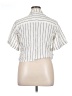Sanctuary Stripes Ivory Short Sleeve Blouse Size XL - photo 2