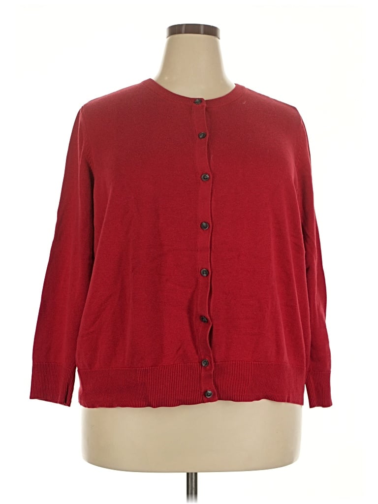 Pre-owned Croft & Barrow Cardigan Sweater In Red