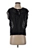 Rebecca Taylor Black Short Sleeve Top Size 4 - photo 1