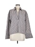 Veronica Beard Stripes Silver Long Sleeve Button-Down Shirt Size 6 - photo 1