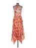 Theia Orange Pink Cocktail Dress Size 4 - photo 2