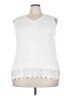 Cato 100% Rayon White Sleeveless Blouse Size 22 - photo 1