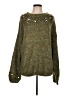 Allison 100% Acrylic Tweed Green Pullover Sweater Size L - photo 1