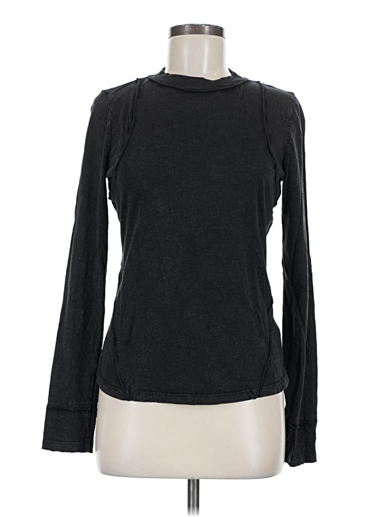 Pre-owned Pilcro Long Sleeve Turtleneck In Black