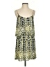 Parker 100% Polyester Print Green Casual Dress Size S - photo 1
