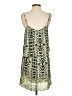 Parker 100% Polyester Print Green Casual Dress Size S - photo 2