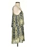 Parker 100% Polyester Print Green Casual Dress Size S - photo 4