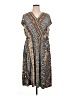 Ruby Rd. Animal Print Brown Casual Dress Size 1X - photo 1