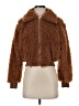 Olivaceous Brown Faux Fur Jacket Size S - photo 1