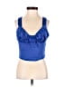 Bershka 100% Polyester Blue Tank Top Size S - photo 1