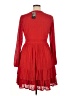 Torrid 100% Polyester Solid Red Casual Dress Size 1X Plus (1) - photo 2
