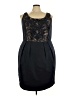 City Chic 100% Polyester Blue Black Cocktail Dress Size 24 Plus (XXL) - photo 1
