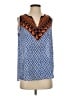 THML 100% Polyester Blue Sleeveless Blouse Size M - photo 1