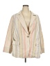 Lafayette 148 New York 100% Linen Stripes Multi Color Ivory Blazer Size 20W - photo 1