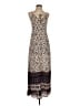 Target 100% Rayon Paisley Ivory Tan Casual Dress Size M (estimated) - photo 1