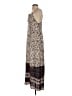 Target 100% Rayon Paisley Ivory Tan Casual Dress Size M (estimated) - photo 5