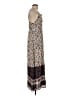 Target 100% Rayon Paisley Ivory Tan Casual Dress Size M (estimated) - photo 4
