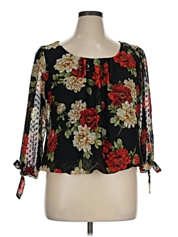 Sara Michelle 3/4 Sleeve Blouse (view 1)