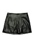 Express 100% Polyester Solid Black Faux Leather Skirt Size 6 - photo 1