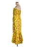 Cinq à Sept 100% Polyester Yellow Cocktail Dress Size 10 - photo 5