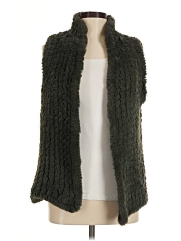 Aqua Faux Fur Vest (view 1)