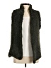 Aqua 100% Polyester Green Faux Fur Vest Size M - photo 1