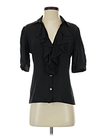 Michael Kors Collection Short Sleeve Silk Top (view 1)