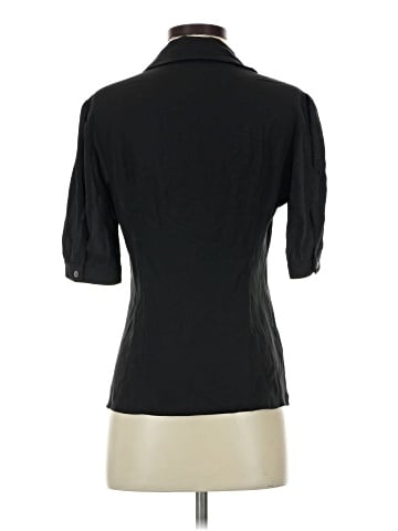 Michael Kors Collection Short Sleeve Silk Top (view 2)