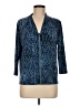 Tahari Blue Long Sleeve Top Size M - photo 1
