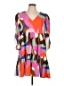 Crosby 100% Polyester Print Brown Casual Dress Size L - photo 1